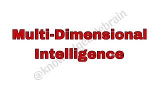 Multi Dimensional Intelligence hindi explanation [upl. by Gombach]