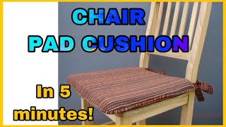 Sew Your Own Chair Pad with Ties  Step by Step [upl. by Keslie]