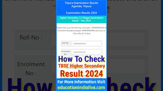 TBSE Class 12 Result 2024 Kaise Dekhe  TBSE Result Kaise Dekhe  How To Check TBSE Result 2024 [upl. by Feldman396]