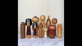 Kokeshi Rare Kokeshi Dolls by Shozan Shido Hideo Ishihara Issetsu Kuribayashi Sanpei Yamanaka [upl. by Ainirtac]