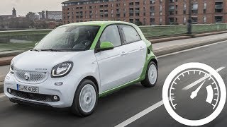 smart forfour electric drive 81 HP acceleration 0100 kmh 0120 kmh  1001cars [upl. by Aneetsirk]