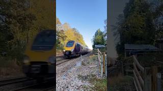 Trains at South Wingfield 111024 640 NewcastlePlymouth Voyagers at SPEED [upl. by Enelyak]