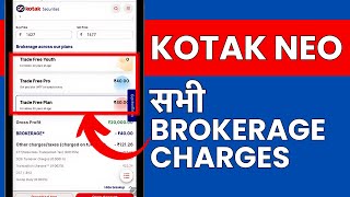 Kotak Neo Brokerage Charges Explained Kotak Neo FampO Brokerage Charges 2024 [upl. by Timothy]