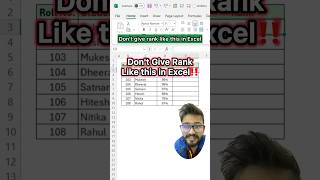 Dont Give Rank in Excel‼️Instead Use Amazing Function exceltricks exceltips excel shorts [upl. by Nosidda]