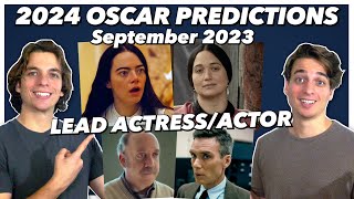 2024 Lead Acting Oscar Predictions  September 2023 [upl. by Ellicec]