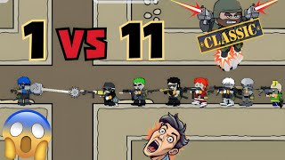 1vs11😱Hardest Gameplay Ever In Mini Militia😮 [upl. by Denbrook]