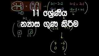 11 ශ්‍රේණිය  න්‍යාස ගුණ කිරීම  Grade 11 – Matrix Multiplication Nyasa Guna Kireema 2 [upl. by Robertson209]