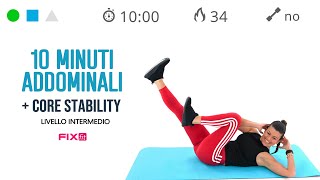 Addominali E Core Stability 10 Minuti Per Un Addome Tonico e Forte [upl. by Myrtle]