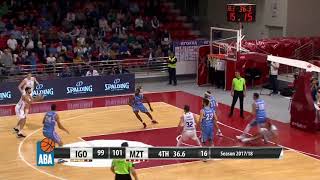 The 3pointers that have brought a huge win to MZT Igokea  MZT Skopje Aerodrom 16102017 [upl. by Rehpotsrik]