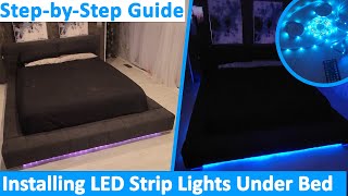 How to Install Strip Lights on a Bed or Mirror  LED UnderBed Lighting Tutorial [upl. by Tannen]