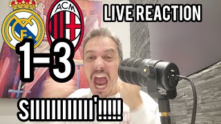 REAL MADRID  MILAN 13 ‼️SIIIIIIIIIIIIII MAMMA MIA LIVE REACTION Milan Hello [upl. by Nylauqcaj642]