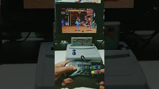 Jogando com o FIGHTING COMMANDER DA HORI supernintendo retrogaming videogames [upl. by Lyrred]