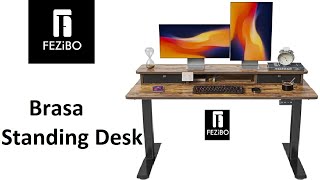 Fezibo【Brasa】standing desk  Complete Features Review [upl. by Langan738]