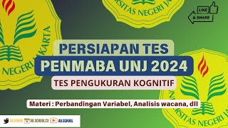 PENMABA UNJ 2024 Soal Penmaba UNJ BagTes Pengukuran Kognitif yg tipenya sring mncul penmabaunj [upl. by Leahcym]