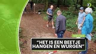 Eikels zijn uitdaging voor jeudeboulers in het bos bij Zeddam [upl. by Etteniotna]