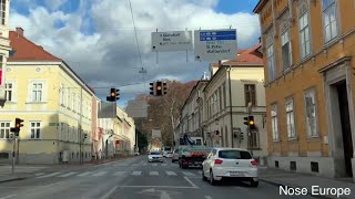 DRIVING TROUGH GRAZ AustriaLeonhardplatz bis zum Universität Graz [upl. by Schuster973]