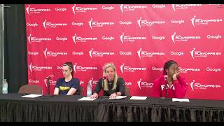 Indiana Fever press conference Caitlin Clark Aliyah Boston Christie Sides after 2024 season ends [upl. by Nilde]