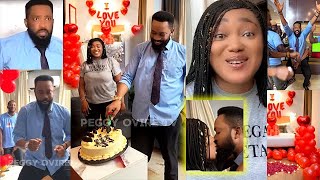 See How Fredrick Leonard Was BEAUTIFULLY Surprised By His Wife Peggy Ovire on His Birthday Today [upl. by Kitti]