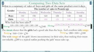 Averages Raw data 6 Comparing two sets of data [upl. by Rebme337]