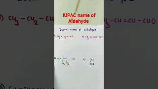 IUPAC name of aldehyde l IUPAC name l chemistry neet [upl. by Ilyse734]