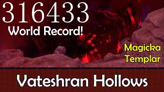 ESO Vateshran Hollows WORLD RECORD Former  Waking Flame  PC on Magicka Templar [upl. by Draillih109]