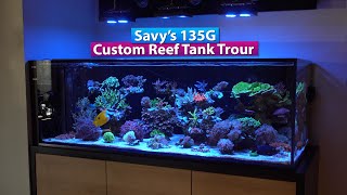 Savys Saltwater Reef Tank Aquarium Tour [upl. by Kciredor]