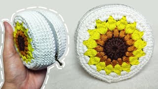 Sunflower Crochet Coin Purse [upl. by Haines]