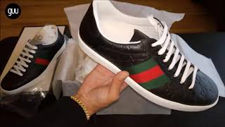 Mens Ace Gucci Signature Sneaker Gucci Shoes [upl. by Nilahs299]