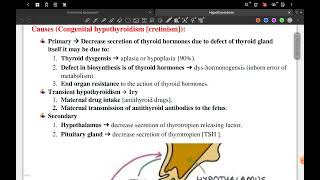 Ch 7 Endocrinology Hypothyroidism Part 1 [upl. by Rosena]