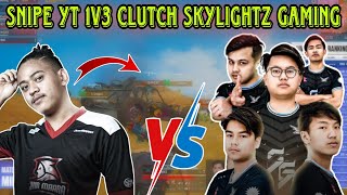 JMEx Snipe YT 1v3 Clutch Against Skylightz Gaming  JMEx vs SG  Clash with kvn [upl. by Boff236]