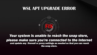 Your system is unable to reach the snap store please make sure youre connected to the Internet [upl. by Aiht]