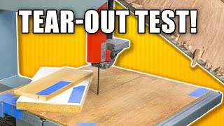 Bandsaw Tearout Test  Tape Vs Zero Clearance Insert [upl. by Wight]