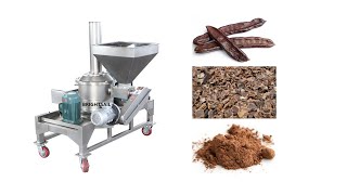 Carob powder making by BSP air classifier millinfobrightsailasiacom [upl. by Ahaelam]