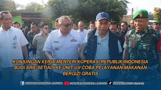 Kunker Menteri Koperasi RI Ke Unit Uji Coba Pelayanan Makanan Bergizi Gratis Warungkiara Sukabumi [upl. by Tolland570]