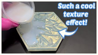 TEXTURE Effect in Epoxy RESIN Using a Plastic Bag 😮  ResinCrafts [upl. by Ecirpak466]