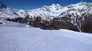 CH  Zermatt  Ski ride from Rothorn to Patrullarve [upl. by Einnus14]