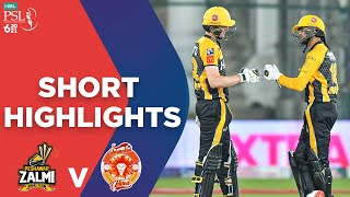 PSL2021  Short Highlights  Peshawar Zalmi vs Islamabad United  Match 10  HBL PSL 6  MG2T [upl. by Qirat932]