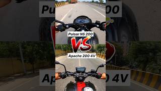 Pulsar NS 200 vs Apache RTR 200 4v 🔥 Gear Challenge shorts ns200 [upl. by Elttil]