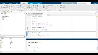 Matlab variable declaration printing outputfprintf display array and its functions and matrix [upl. by Bashee]