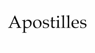 How to Pronounce Apostilles [upl. by Lathrope954]