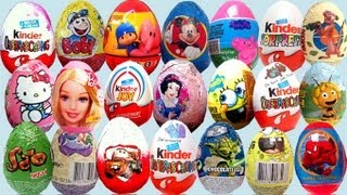 ★★50 Kinder Surprise eggs Unwrapping toys  Lababymusica video unboxing recompilation [upl. by Gratt499]