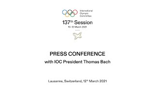 137th IOC Session  Press Conference with IOC President  13032021 [upl. by Erminia]