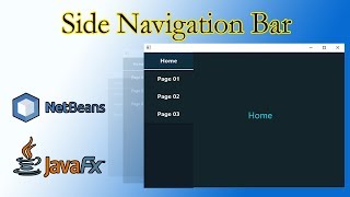 JavaFx Side Navigation Panel  Scene Builder  Netbeans IDE [upl. by Ahsauqal]