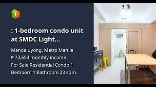 1bedroom condo unit at SMDC Light Residences Mandaluyong City [upl. by Spring]