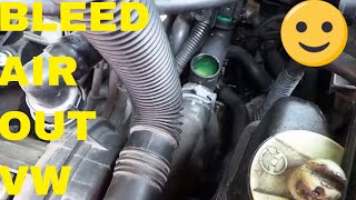 How To Bleed Air Out Of A Volkswagen Cooling System [upl. by Anerhs637]