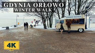 POLAND  GDYNIA ORŁOWO  4K  WINTER WALK 2022 [upl. by Nirak]