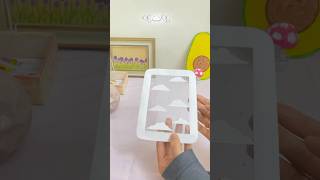 Transparent frame making minimalist art☁️diy shortsfeed art craft [upl. by Joye]