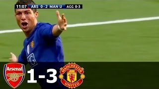 Arsenal vs Manchester United 1 3  All Goals and Highlights  UCL Semi Final 200809 [upl. by Enowtna]