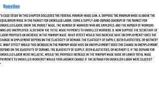 A case study in this chapter discusses the federal minimumwage law [upl. by Binette]