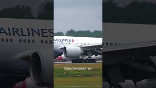 CHINA AIRLINES B777300ER landing at Kuala Lumpur Airport shorts aviation b777 landing plane [upl. by Nolahp]